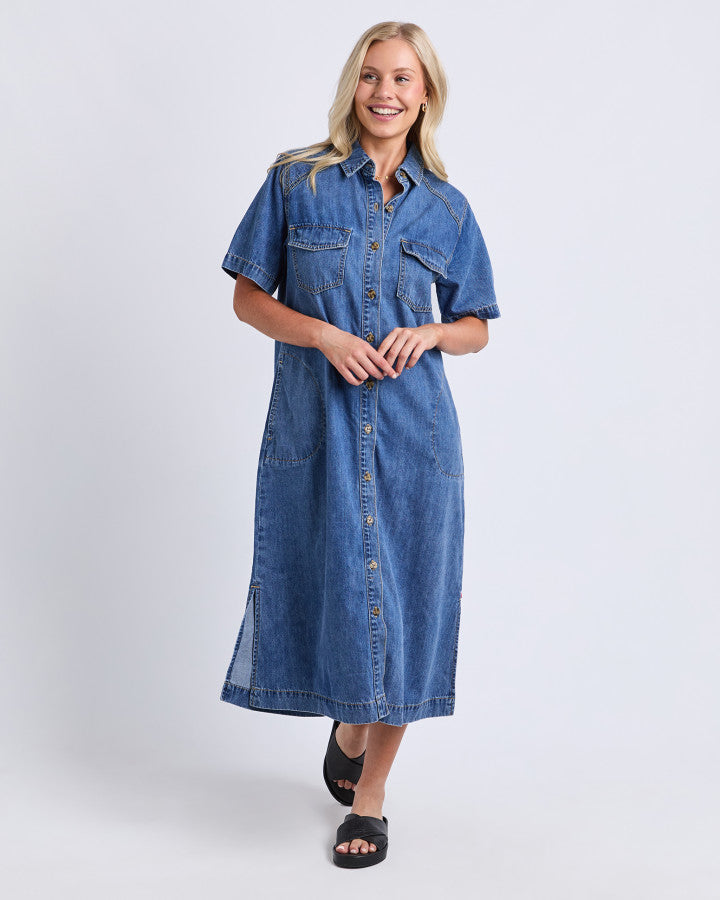 Ayla Denim Midi Dress