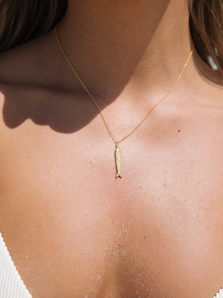 Sardine Necklace in 18k Gold