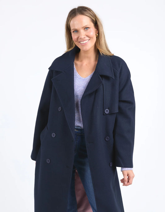 Clemence Coat | Dark Sapphire