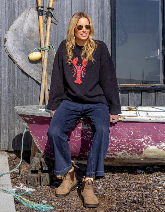 Lobster Intarsia Knit