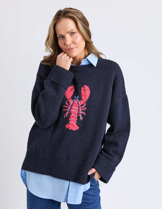 Lobster Intarsia Knit