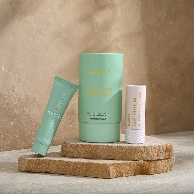 Lip & Hand Cream Duo - Green - Lychee & Apple Blossom