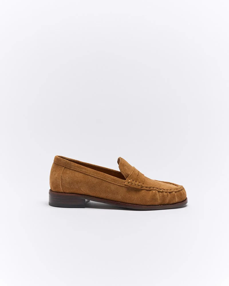 Hawk Leather Loafer | Tan Suede