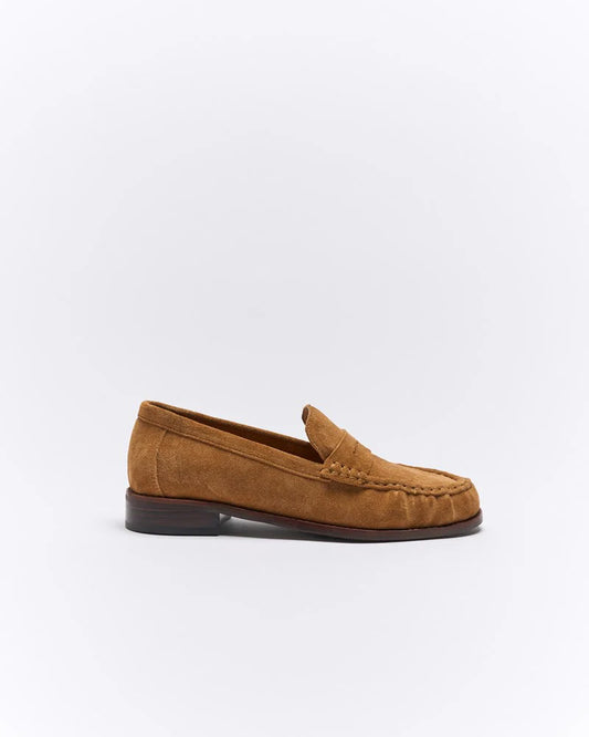 Hawk Leather Loafer | Tan Suede