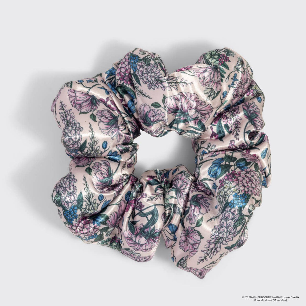Bridgerton x Kitsch Satin Pillow Scrunchies® in Toile in Bloom