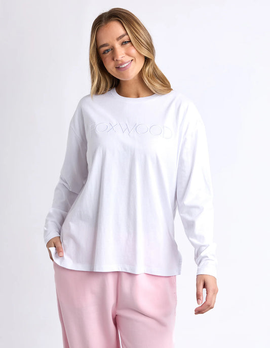 Simplified Long Sleeve Tee | White