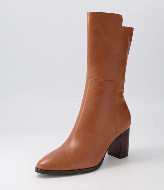 Aisley Leather Calf Boot | Cognac