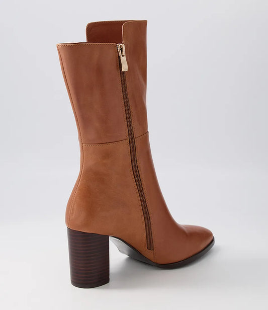 Aisley Leather Calf Boot | Cognac