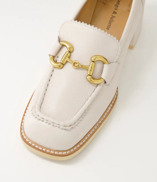 Ambato Heel | Almond Tumble Leather
