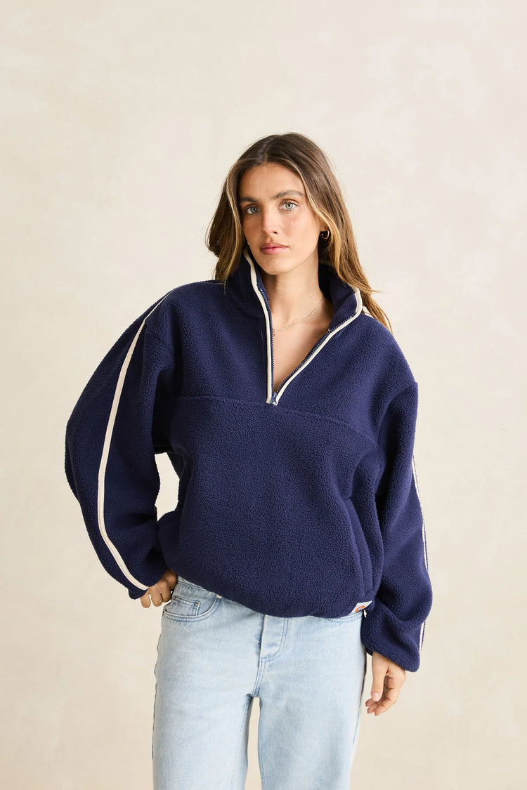 Camp Half Zip Sherpa Pullover | Ocean