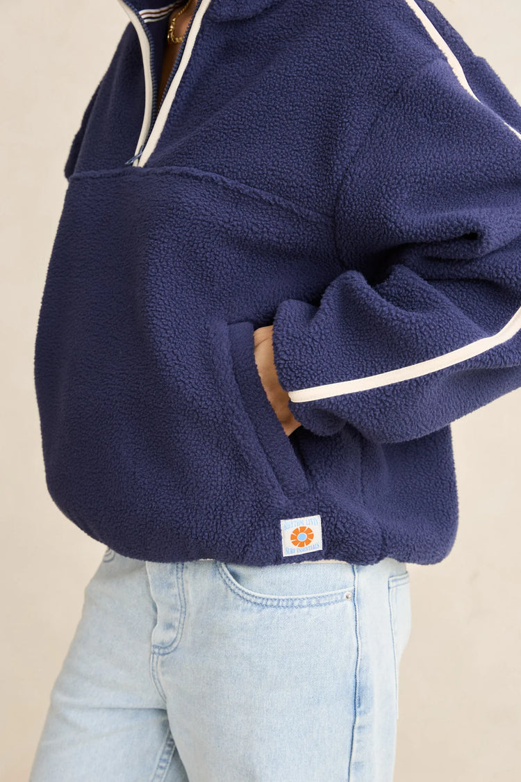 Camp Half Zip Sherpa Pullover | Ocean
