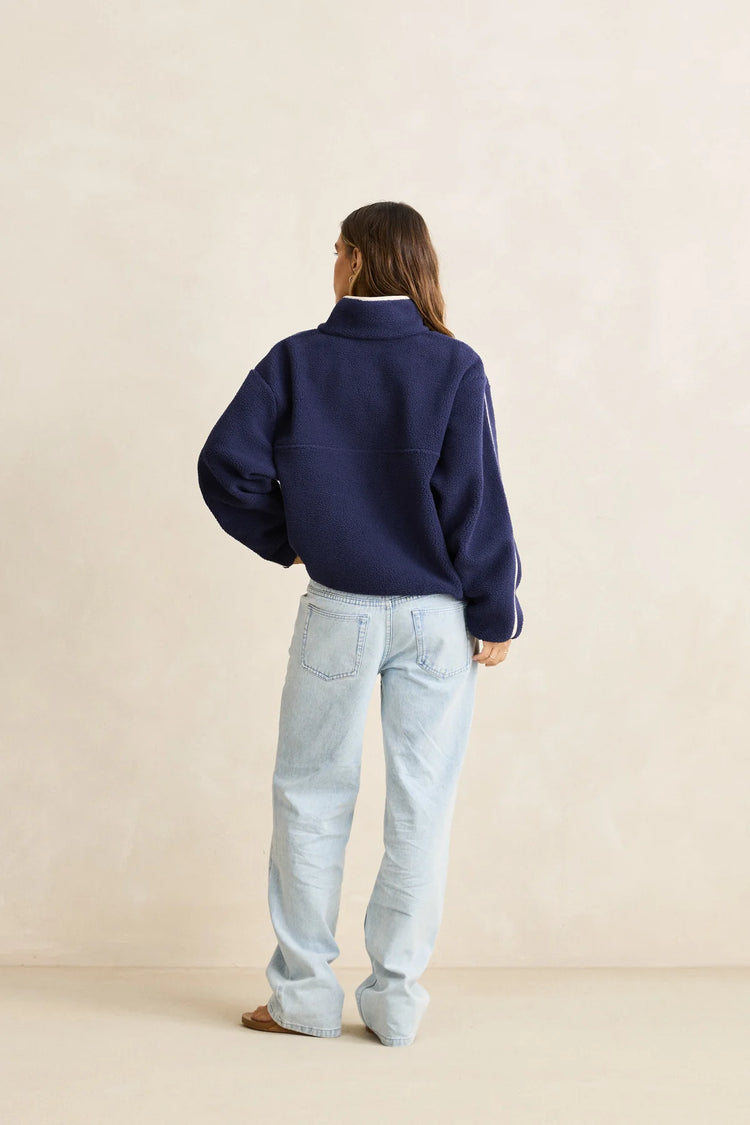 Camp Half Zip Sherpa Pullover | Ocean