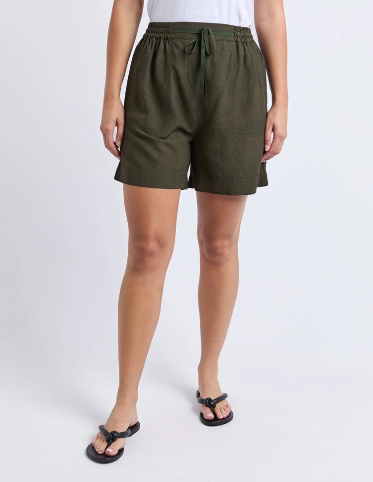 Margi Long Line Shorts | Khaki