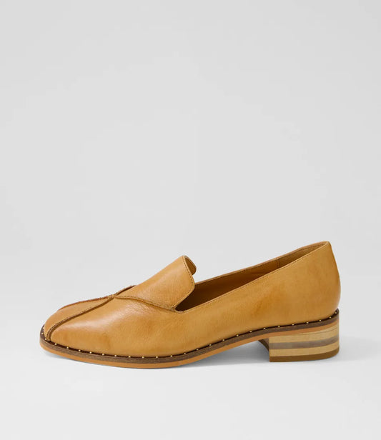 Fleeta Leather Heel | Dark Tan