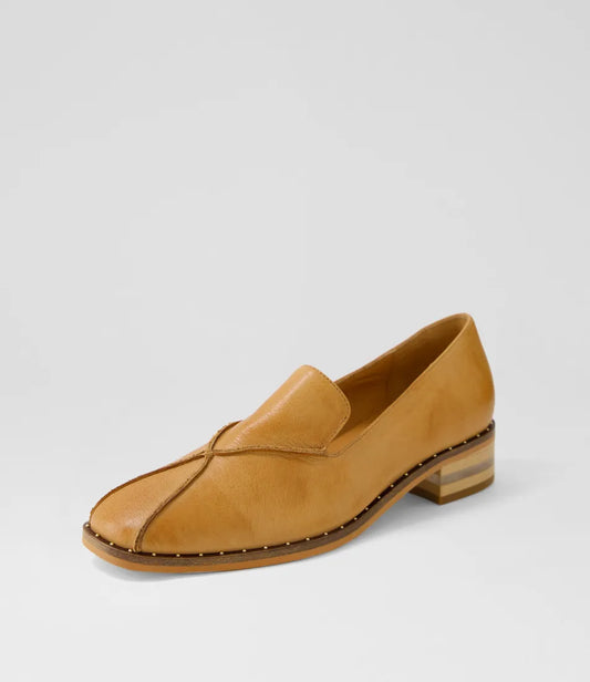 Fleeta Leather Heel | Dark Tan