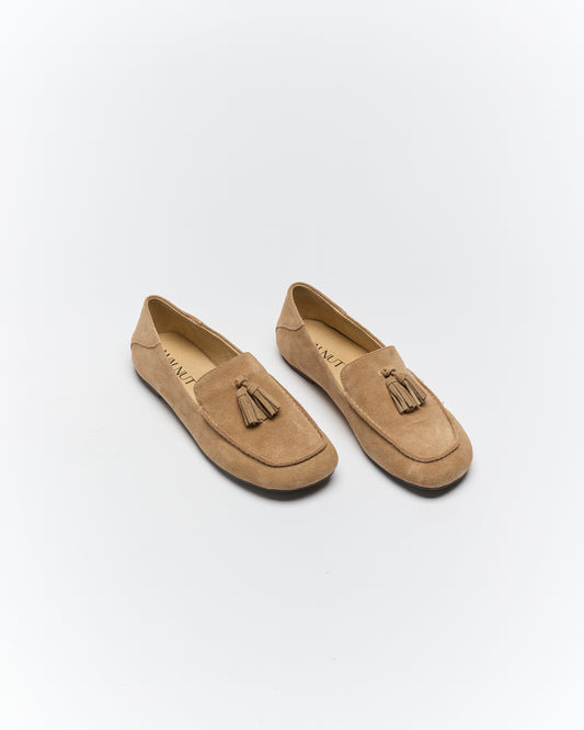 Dion Leather Loafer | Camel Suede
