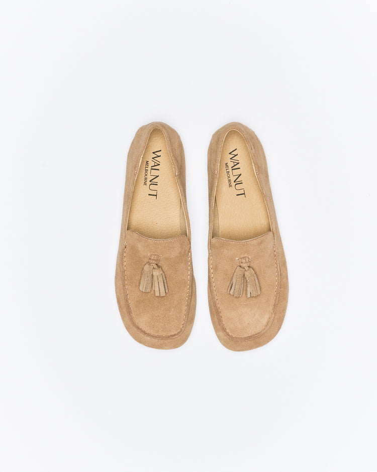 Dion Leather Loafer | Camel Suede