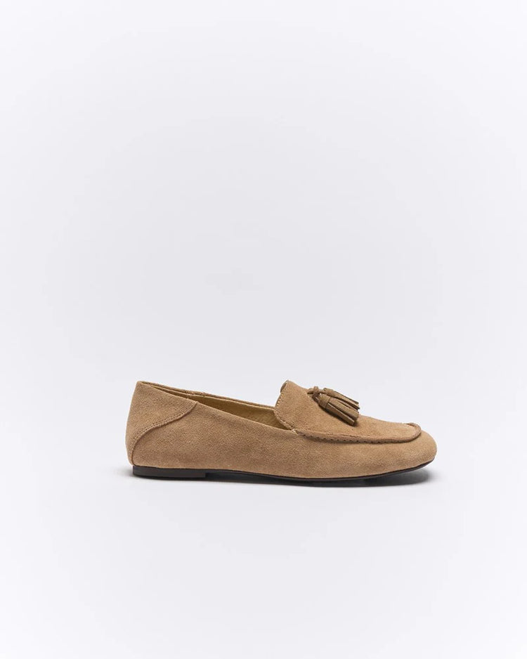 Dion Leather Loafer | Camel Suede
