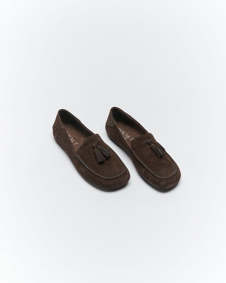 Dion Leather Loafer | Bitter Chocolate Suede