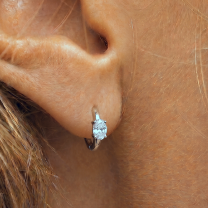 District Silver Huggie Earrings