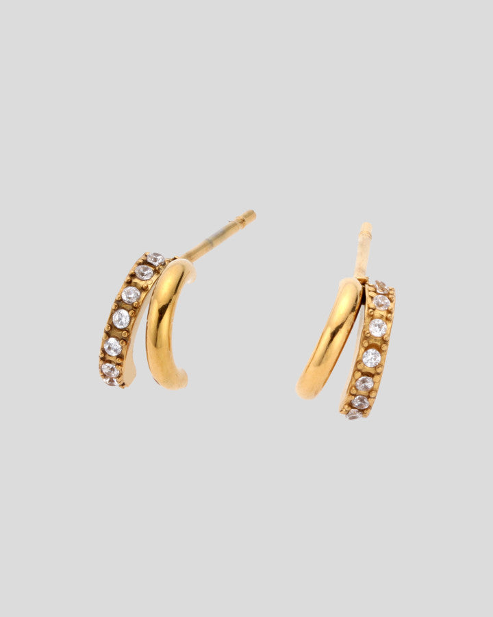 Aya Huggie Earrings | Gold