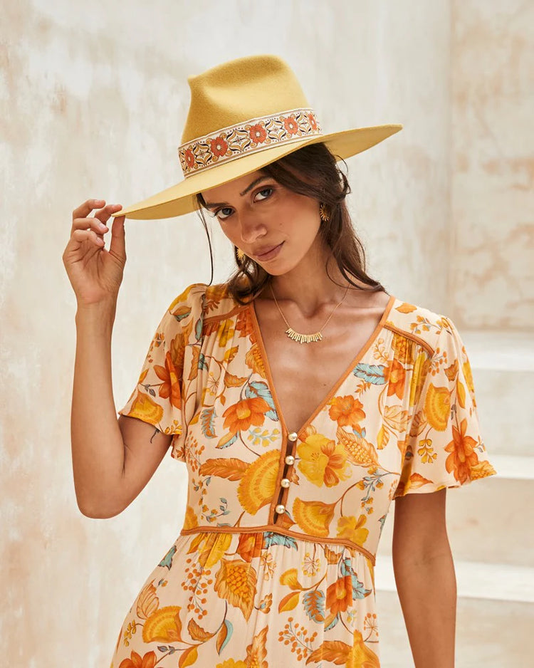 FBS x Nine Lives Bazaar – Mustard - Festival Hat