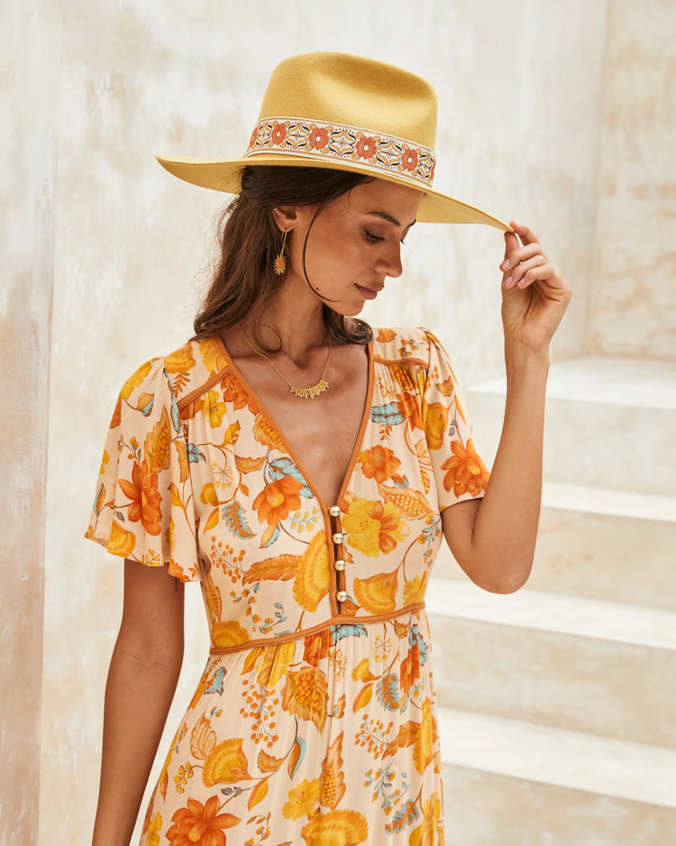 FBS x Nine Lives Bazaar – Mustard - Festival Hat