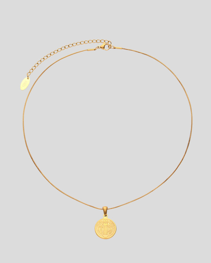 Myra Coin Pendant Necklace | Gold
