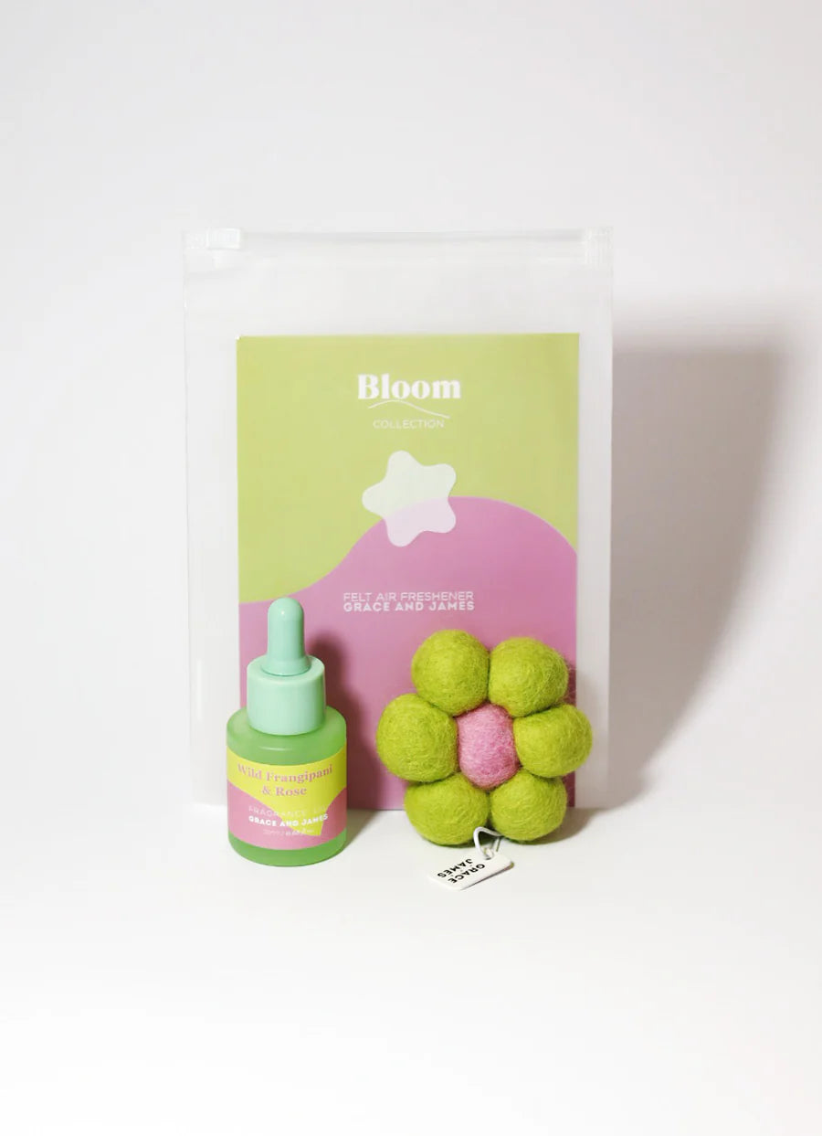 Wild Frangipani & Rose - Felt Air Freshener