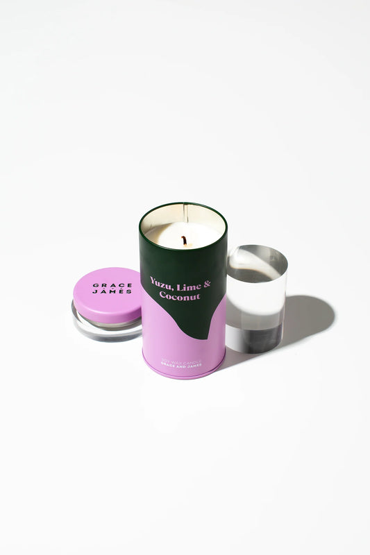 Yuzu, Lime & Coconut - Aromatic Soy Wax Candle 70 Hour