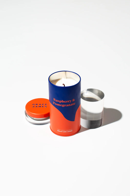 Raspberry & Pomegranate - Aromatic Soy Wax Candle 70 Hour