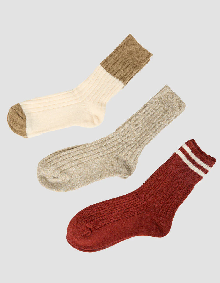 AAE Cabin Knit Socks OSFA 3pk