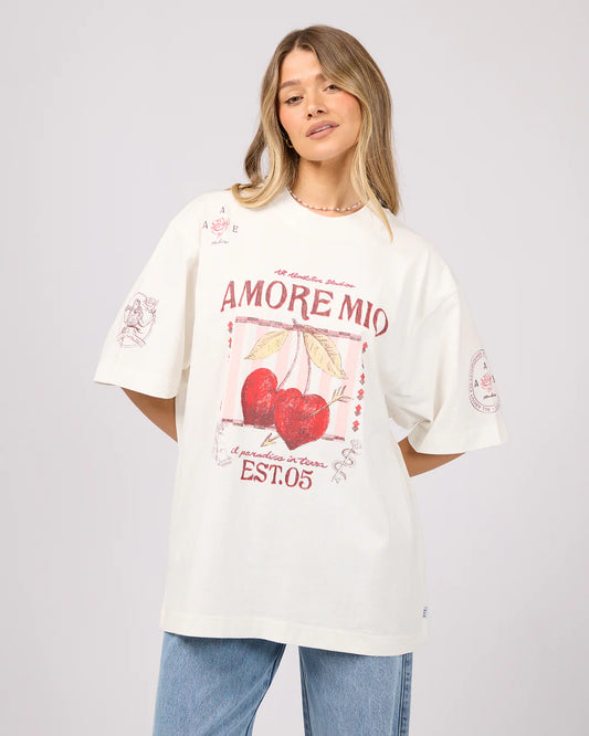 Aurora Oversized Tee | Vintage White