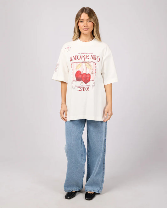 Aurora Oversized Tee | Vintage White