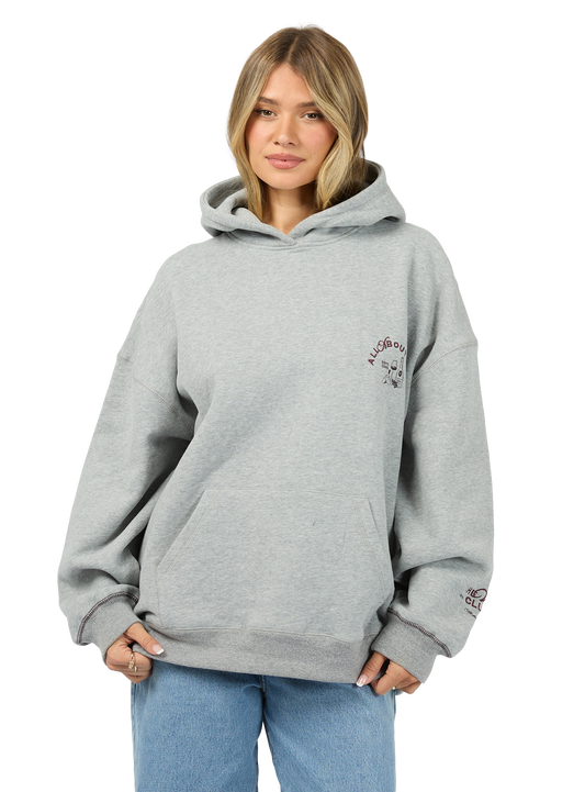 Vino Relaxed Hoodie | Grey Marle
