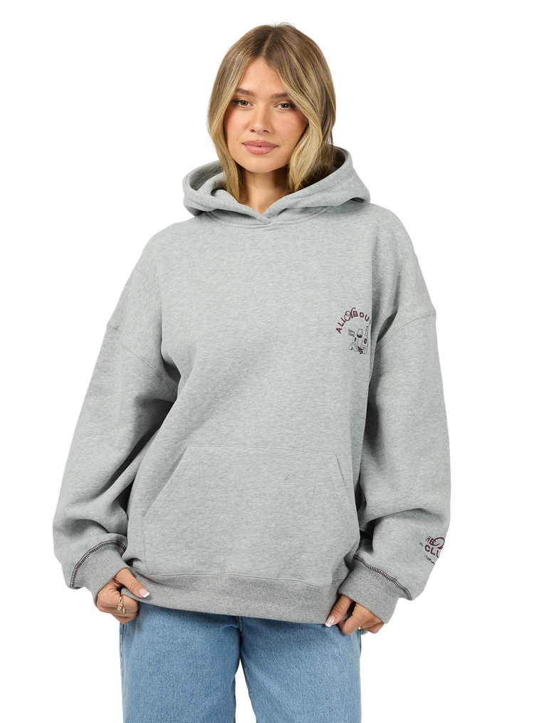 Vino Relaxed Hoodie | Grey Marle
