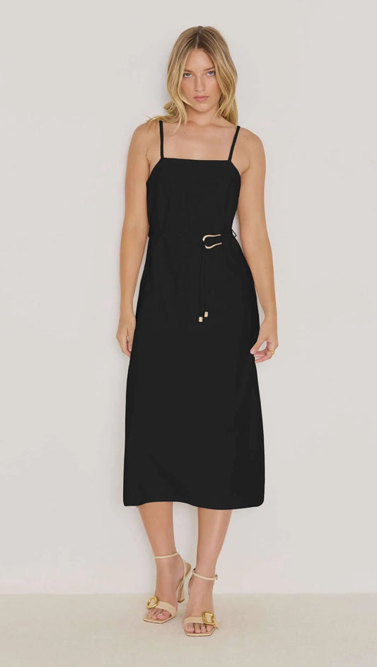 Irena Belted Sundress | Black