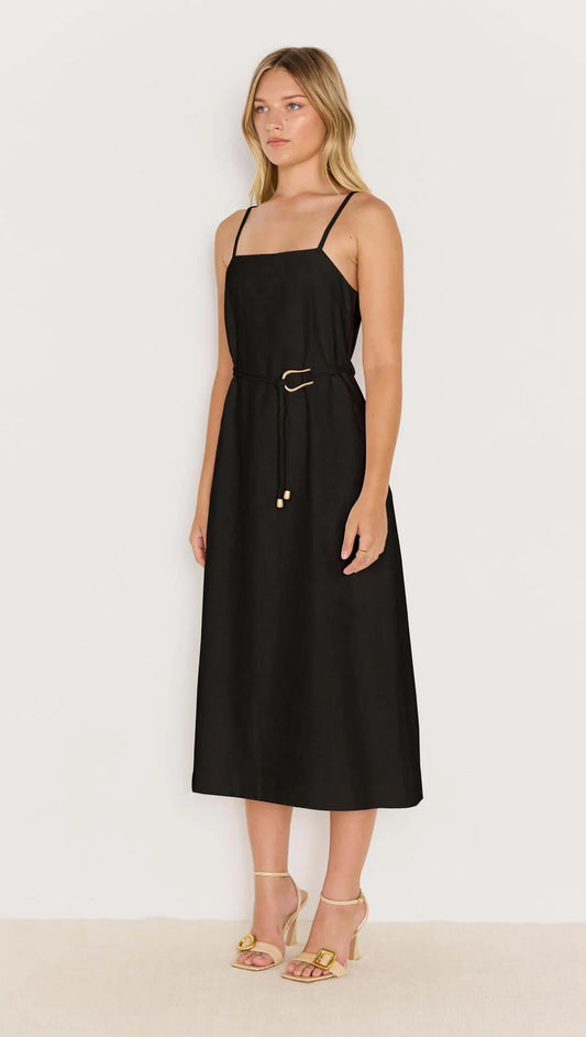Irena Belted Sundress | Black