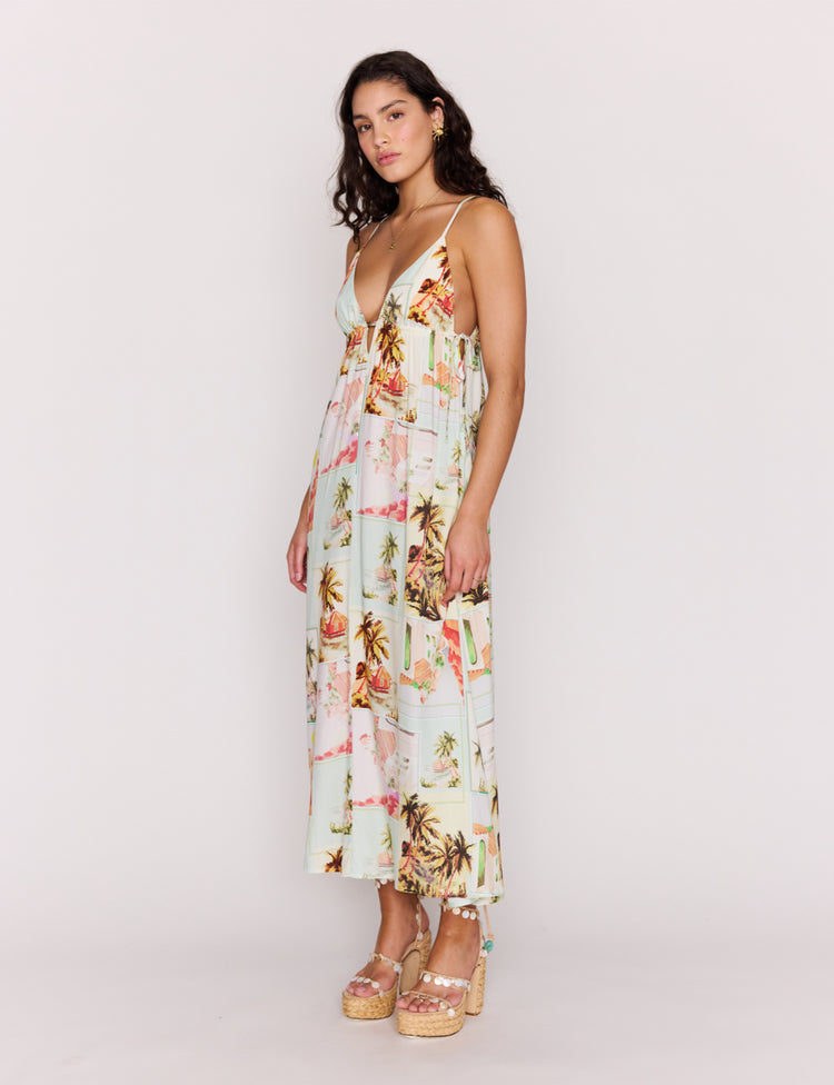 Dolce Deep Plunge Maxi Dress