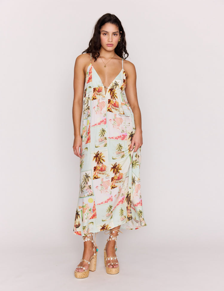 Dolce Deep Plunge Maxi Dress