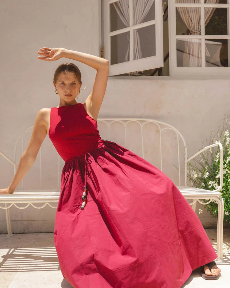 Corsica Dress | Crimson