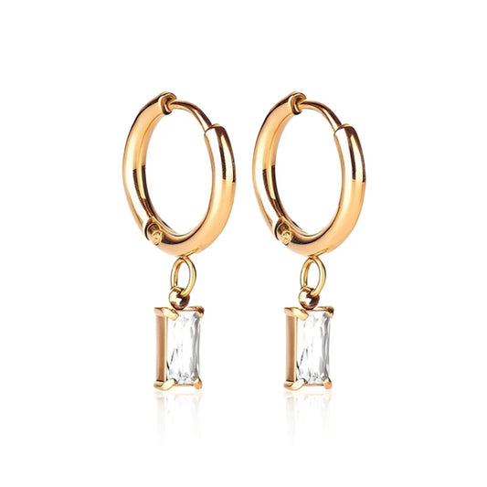 Luxe Drop Gold Huggie Earrings