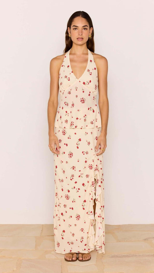 Clemence Ruffle Bias Skirt