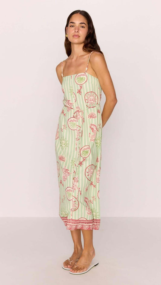 Soleil Tie Waist Midi Dress