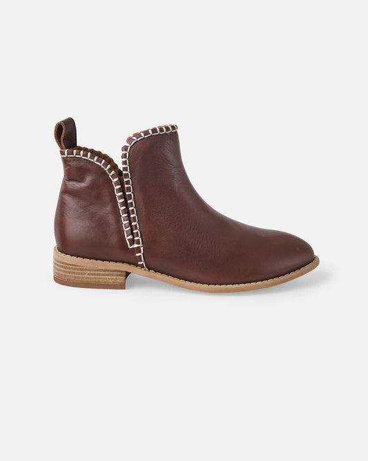 Douglas Stitch Leather Boot | Chocolate