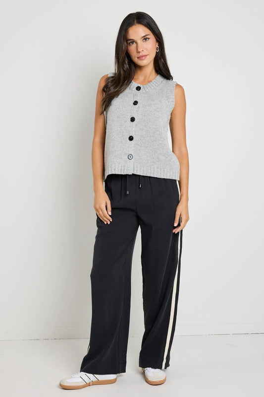 Stamp Grey Marle Crewneck Knit Vest Top