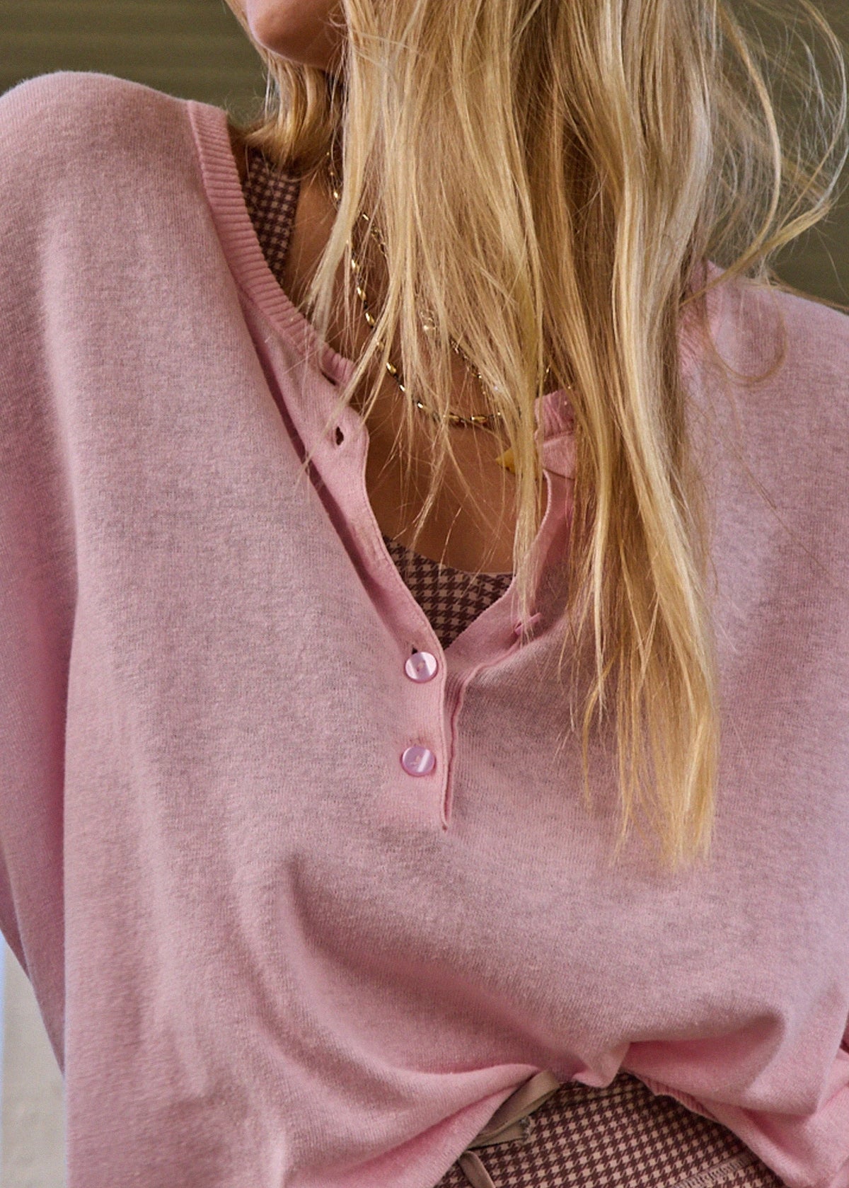 Rylee Knit Button Top