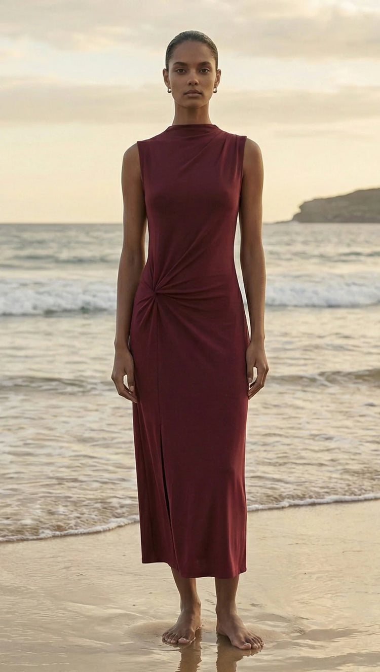 Velo Twist Midi Dress