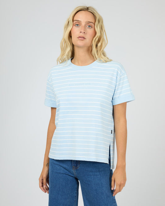 AAE Washed Stripe Tee| Ocean
