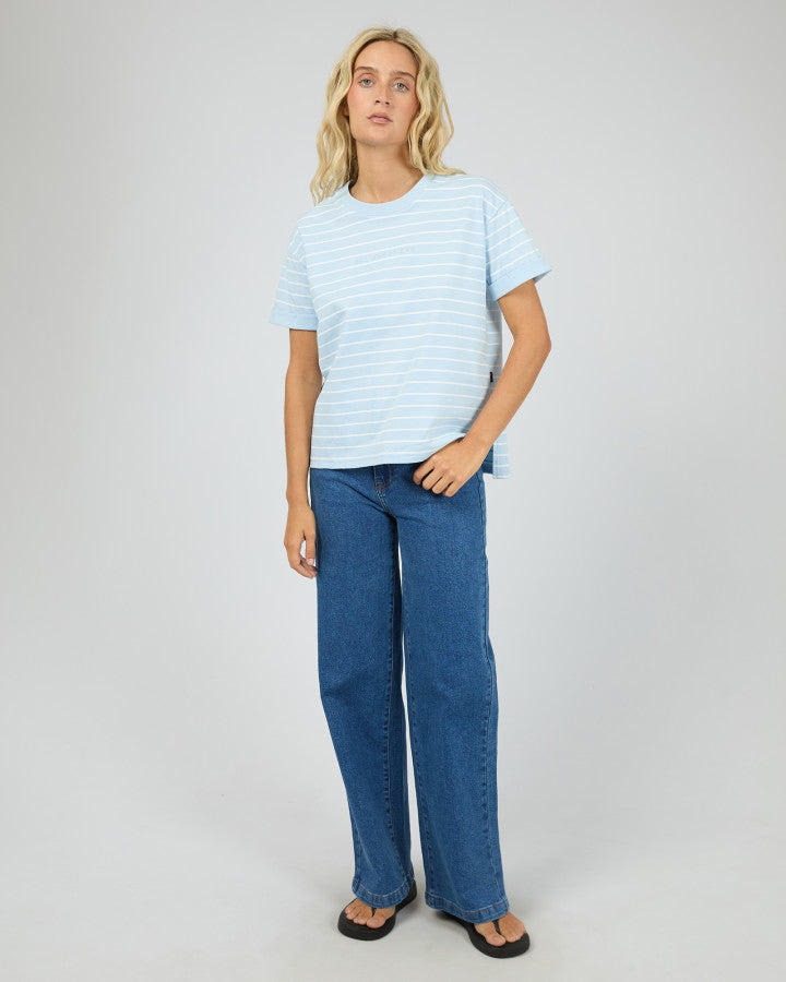 AAE Washed Stripe Tee| Ocean